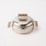 La Mesa silver and gold metal food server 3L image number 1