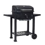 Homez outdoor charcoal grill with two side tables, 121.5*62*104cm image number 0