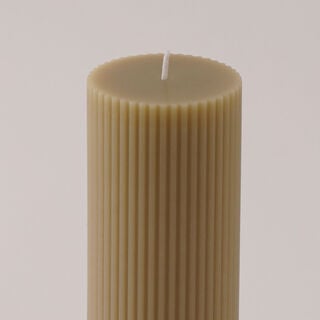 Homez Soya Wax Simple Candle, Beige 7*7*20Cm
