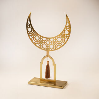 Homez Ramadan Decorative Crescent Design, Gold 33*8*28Cm