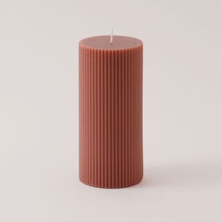 Homez Line Soya Wax Candle, Brown 7*7*15 Cm