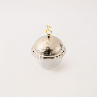 Dallaty silver steel and glass date bowl 15*15*19 cm