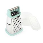 Alberto Stainless Steel Grater With 4 Sides L:20Cm Blue Color image number 2