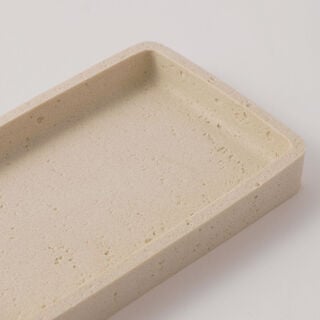 Homez Polyresin Tray, Beige 18.5*11.5*2.5Cm