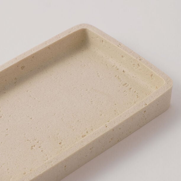 Homez Polyresin Tray, Beige 18.5*11.5*2.5Cm image number 1