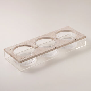 Dallaty serving plate travertine collection