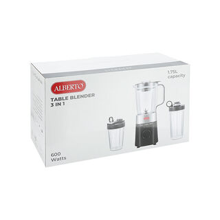 Alberto Professional Blender 600W 1.7Lt Jar Multi Function Grey