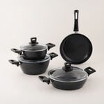Alberto dark grey 7 piece granite cookware set image number 8
