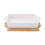Square Plate With Bamboo image number 0