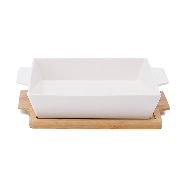 Square Plate With Bamboo image number 0