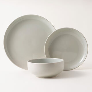 La Mesa 12pcs stoneware dinner set, green