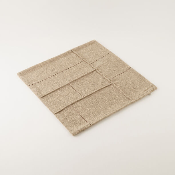 Homez Beige Geometric Grid Cushion Cover, 45*45Cm image number 0