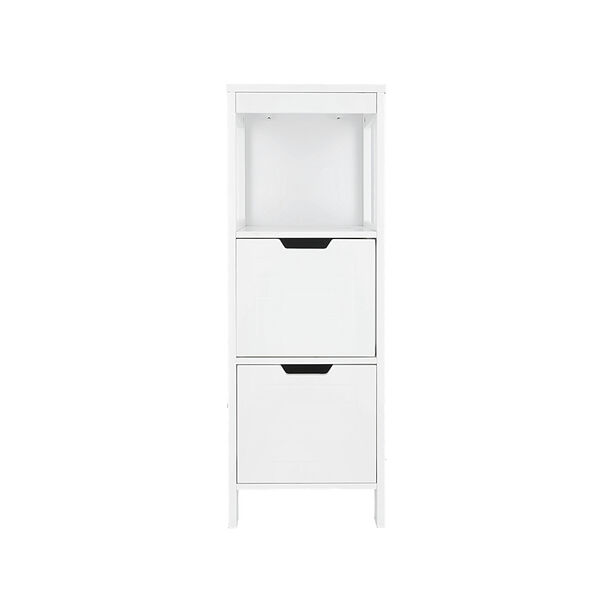 Homez white wood bathroom cabinet 30*30*89 cm image number 1