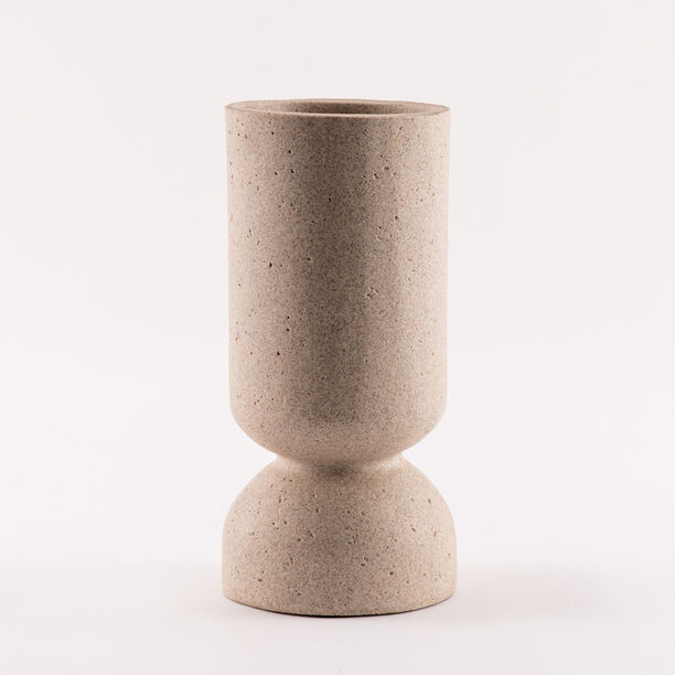 Homez resin huda vase 11.8*11.8*25.2cm, beige image number 0