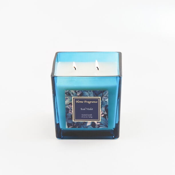 Homez scented candle glass iced violet 460 g image number 1