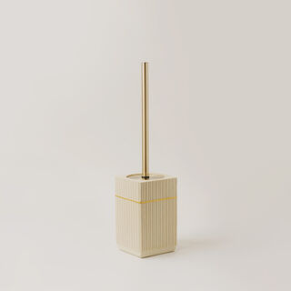 Homez sandstone toilet brush holder, beige 9.6*9.6*42cm
