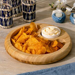 Alberto Bamboo Serving Plate With Ceramic Bowl  image number 0