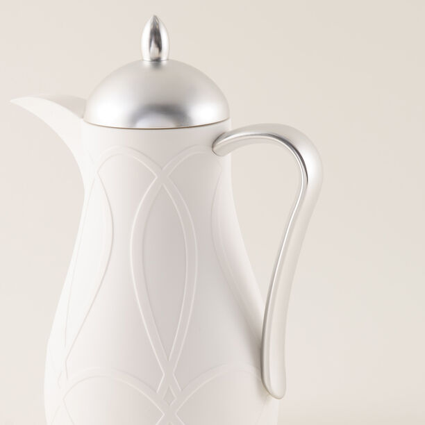 Dallaty White and Silver Plastic Flask, 1L 2 Pieces image number 4