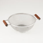 Alberto Stainless Steel Strainer With Wooden Handles 42.5*40.5*21.55Cm image number 0