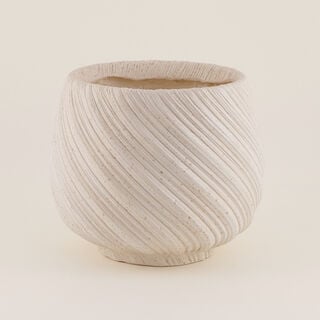 Homes Resin Plant Pot, White