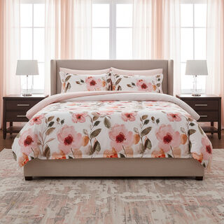 بوتيك بلانش طقم لحاف 6 قطع مايكروفايبر وردي فاتح كوين/فل 200*240 سم