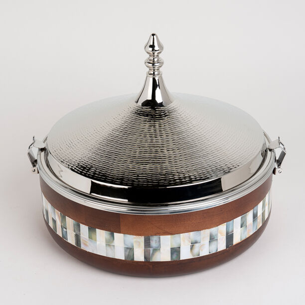 Large Food Warmer nickel Plated image number 1