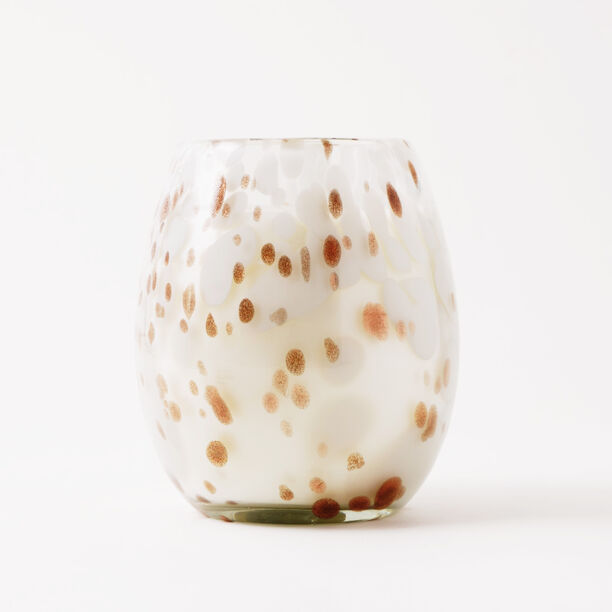Homez glass jar candle 10*13.75cm, white image number 6