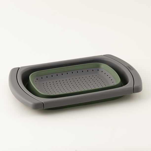 البرتو سلة غسيل بلاستيك قابلة للتمدد، أخضر 39*26*4 سم image number 3