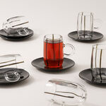 دلتي مجموعة أكواب شاي زجاج 12 قطعة image number 0