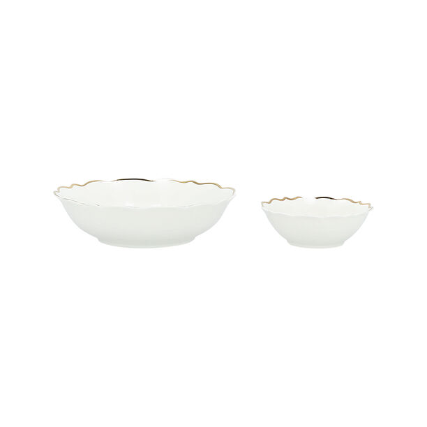 La Mesa gold bone porcelain dinner set 47 pcs image number 5
