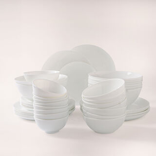 La Mesa 50 pcs opal glass dinner set white