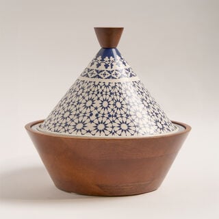 Bahja multi color wood bowl 26*26*26 cm