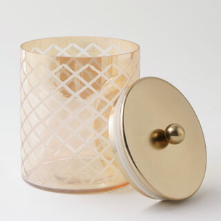 ألبرتو طقم برطمانات زجاج 3 قطع 12*12*14سم، فضي