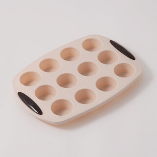 Alberto silicone 12 small muffin cups 30*20.5*2.8cm, beige