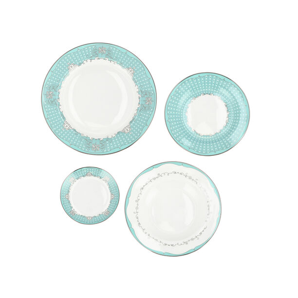 La Mesa white bone porcelain 16 pc dinner set image number 2