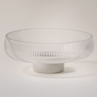 La Mesa glass bowl with marble base 20.5*9.5cm
