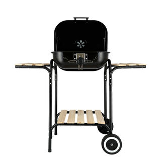 18" Square Trolly Grill In Black