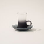 Dallaty tea set 12 pcs frosted glass grey image number 1