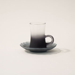 Dallaty tea set 12 pcs frosted glass grey