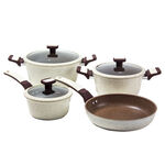 Alberto Stone Series 7 Pieces Cookware Set Cream Color image number 1