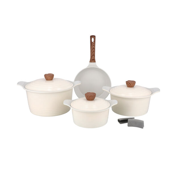 7 Pcs Cast Aluminum Cookware Set image number 1