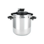 Alberto 2 pc stainless steel pressure cooker set with steam basket image number 1