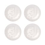 La Mesa 4 Pieces Dessert Plate Calligraphy Pearl 8" image number 0