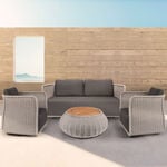 Homez Outdoor Garden Seating 4Pcs, Dark Gray image number 0