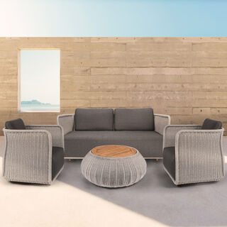 Homez Outdoor Garden Seating 4Pcs, Dark Gray