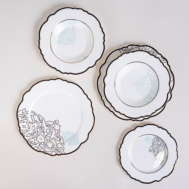 La Mesa white porcelain 18 pc dinner set image number 0