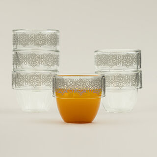 Dallaty glass coffee cup set 6pcs
