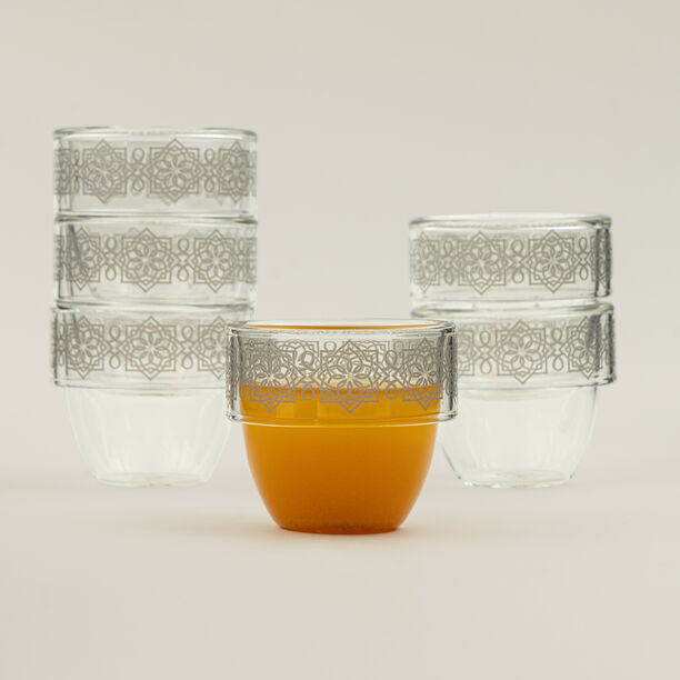Dallaty glass coffee cup set 6pcs image number 0