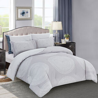 Comforter King Size 6 Pcs Set Classic Beige