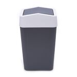 Waste Bin With Swing Lid Grey 9L image number 2